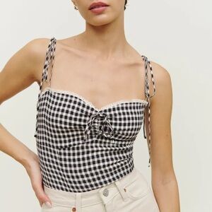 Reformation Gingham Larry Top